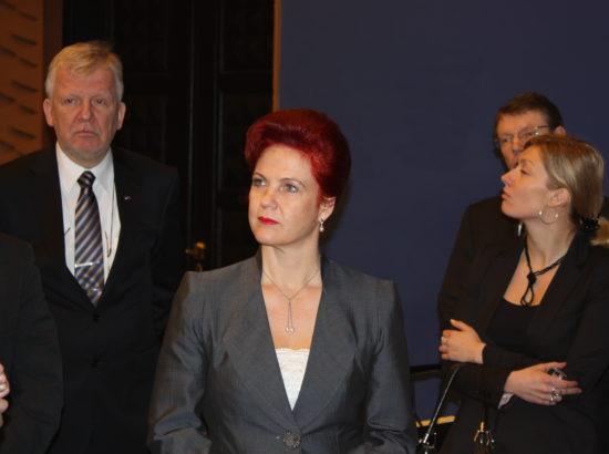 Riigikogu esimehe Ene Ergma kohtumine Läti Vabariigi Saeima esimehe pr Solvita Āboltiņaga